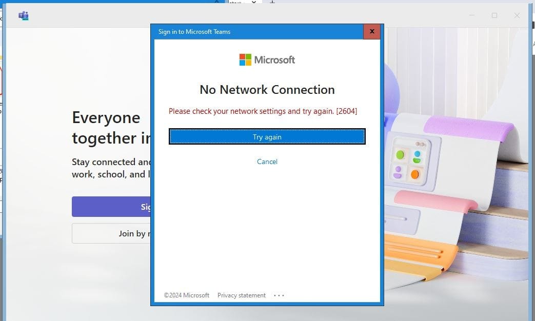 Fixing Microsoft Teams "No Internet Connection"